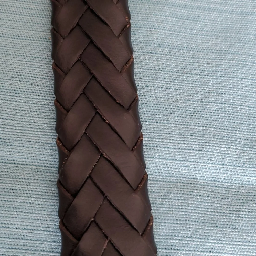 LEATHER INTERWOVEN BELT (38) Made in Argentina
